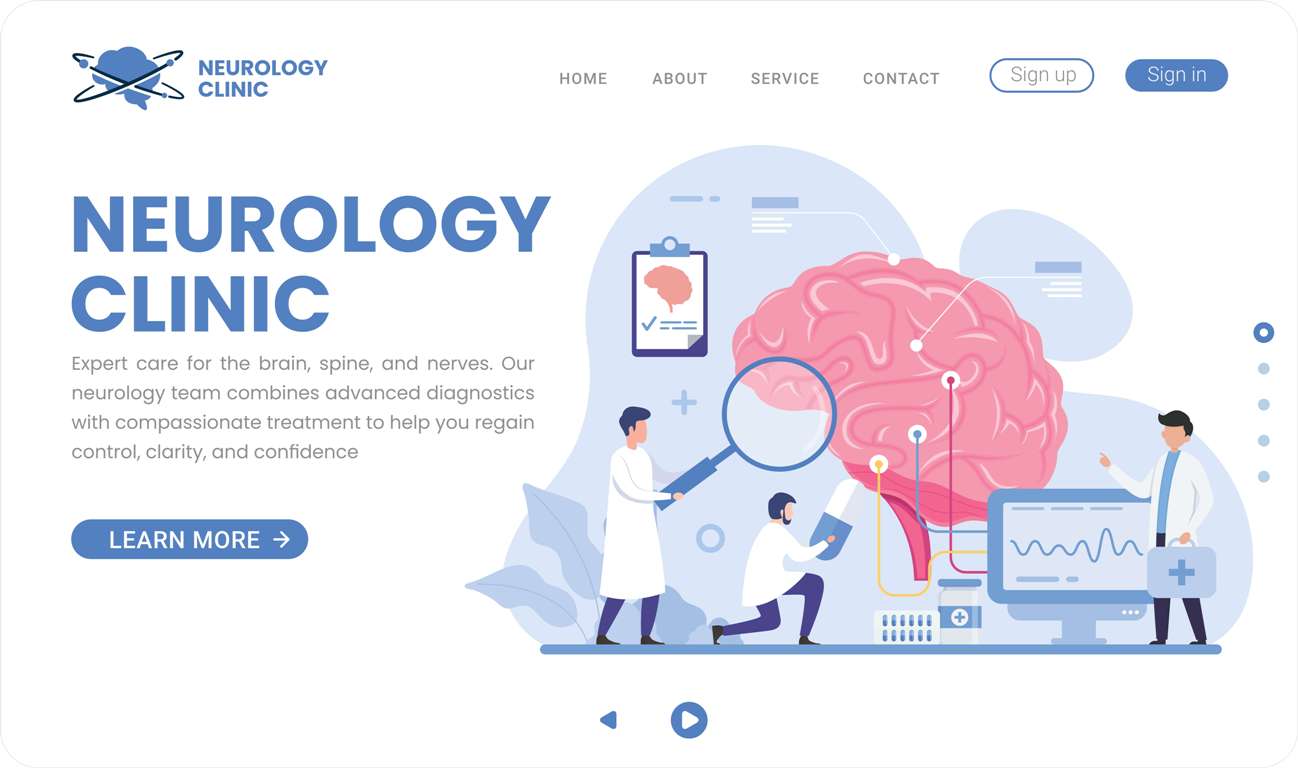 neurology website development