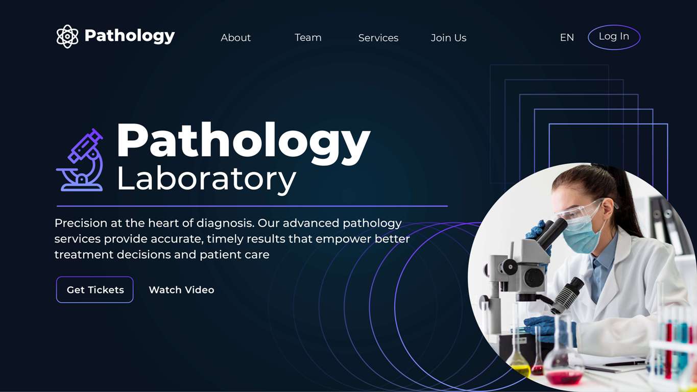 pathology website development