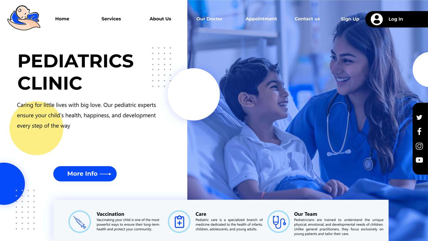 pediatrics website development
