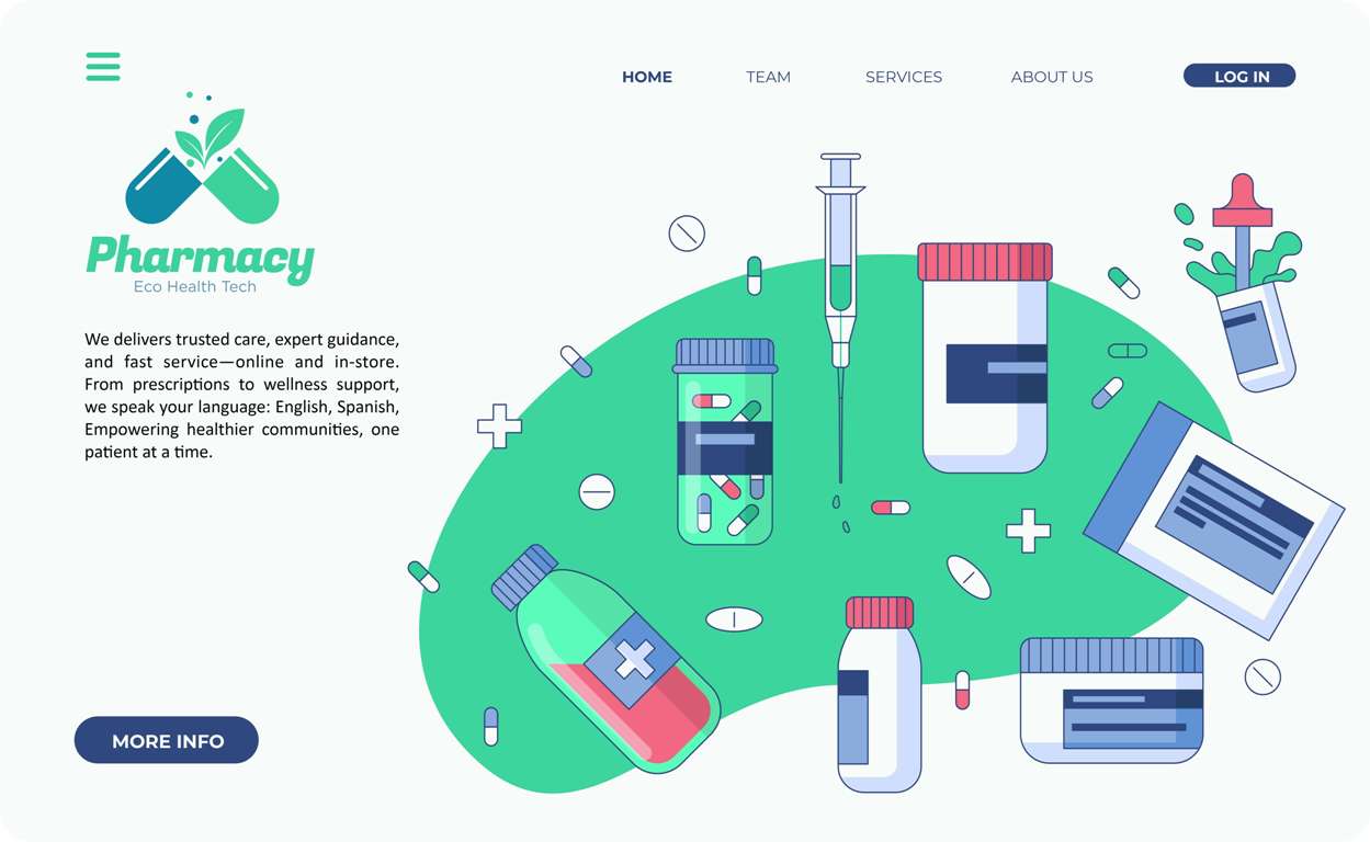 pharmacy website development