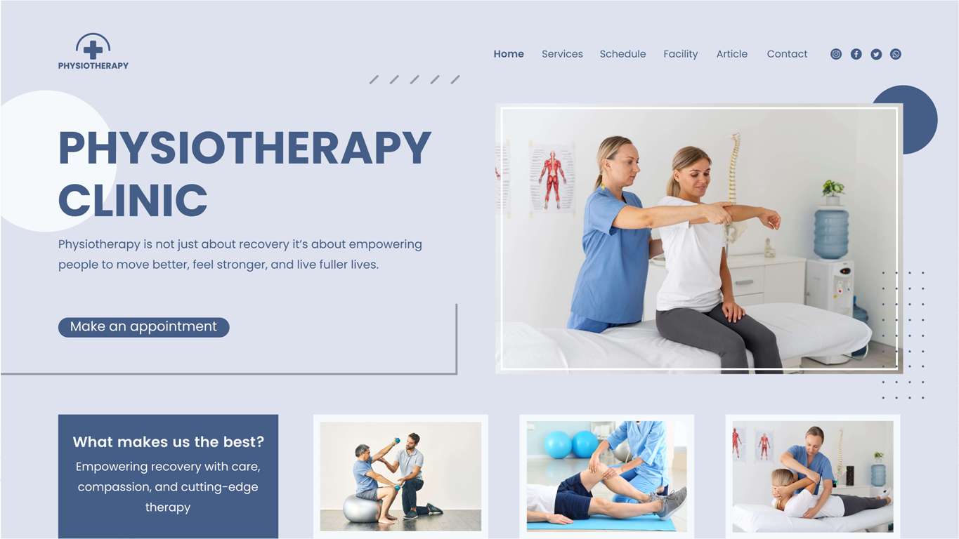 Physical Therapy website development